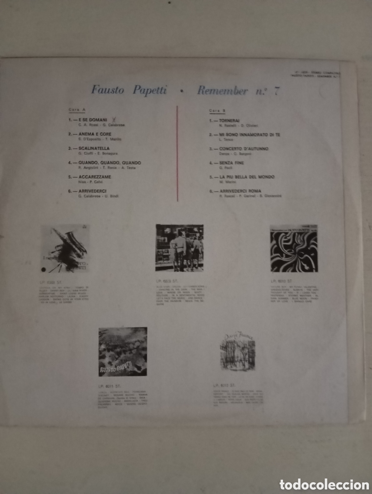 Discos de vinilo: FAUSTO PAPETTI - REMEMBER n&ordm; 7 - PALOBAL - 1971 - Foto 7