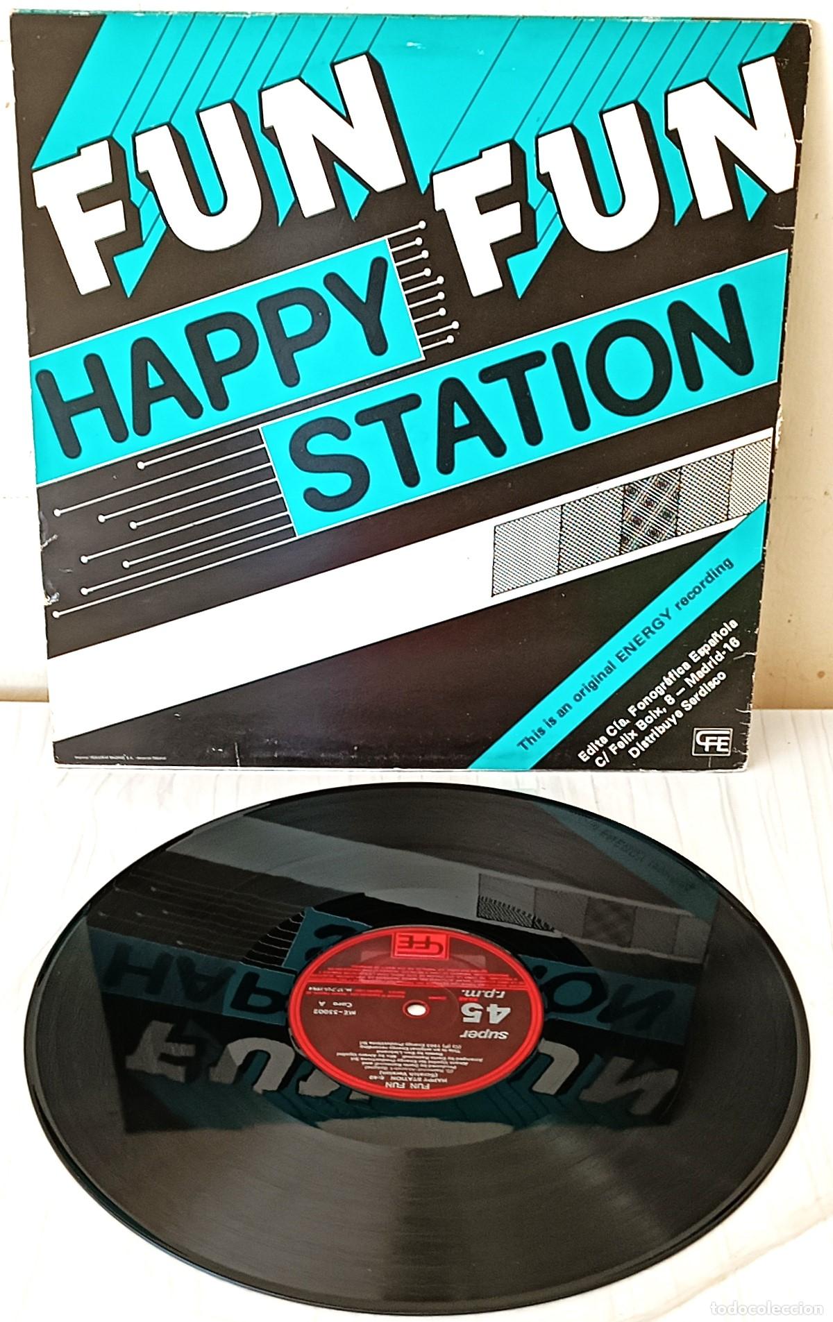 Discos de vinilo: FUN FUN - HAPPY STATION MAXI CFE -1984 - Foto 2