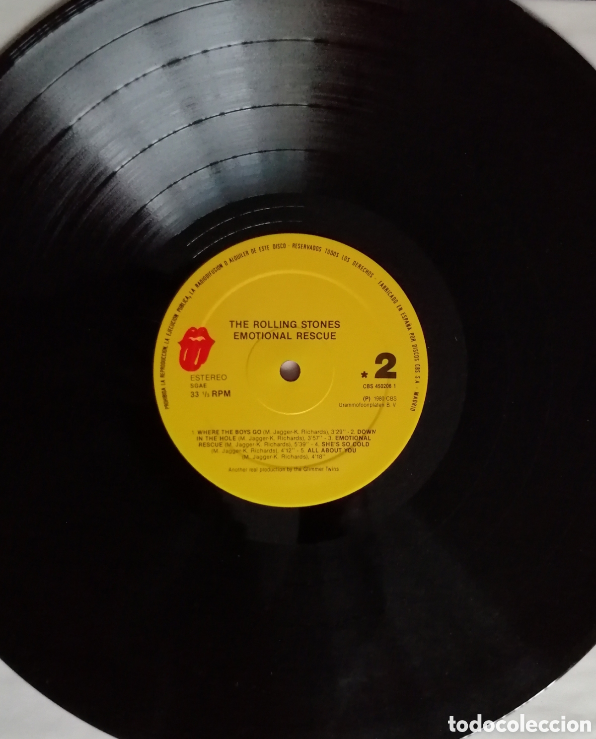 Discos de vinilo: The Rolling Stones - Emotional Rescue - Foto 4