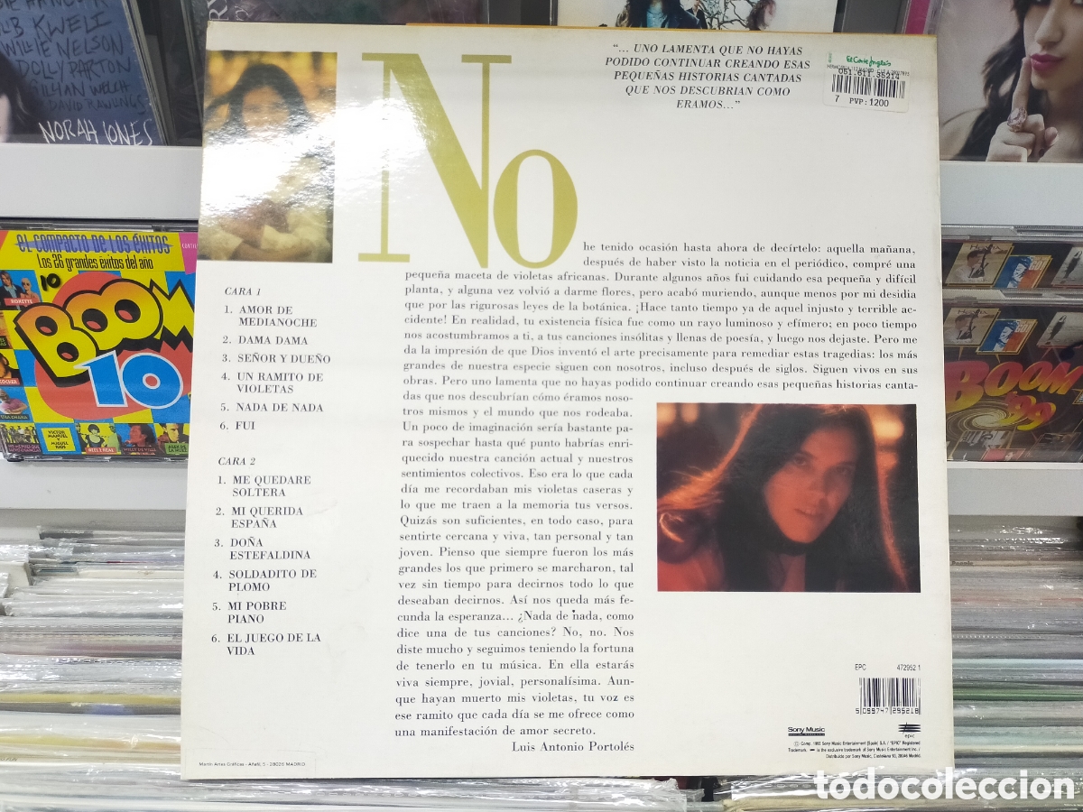 Discos de vinilo: Querida Cecilia lp 1992 - Foto 2