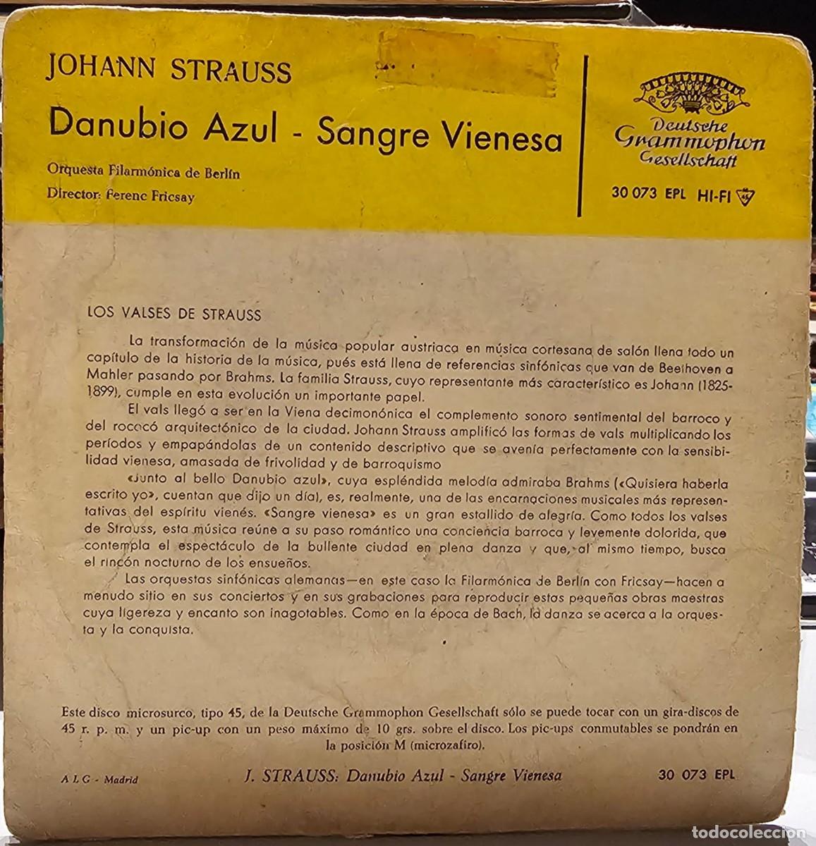 Discos de vinilo: Vinilo Johann Strauss - Danubio Azul - Foto 2