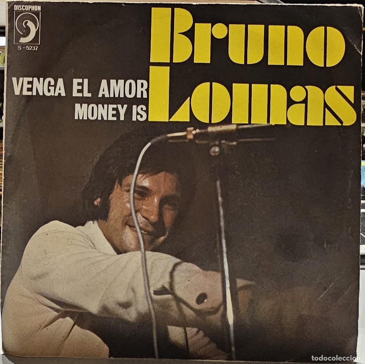 Discos de vinilo: Vinilo Bruno Lomas - Venga el amor - Foto 1