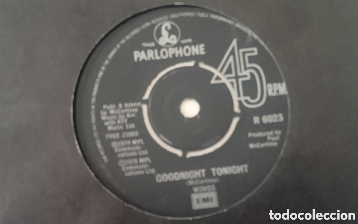 Discos de vinilo: WINGS - Goodnight tonight (1979) single - Foto 5