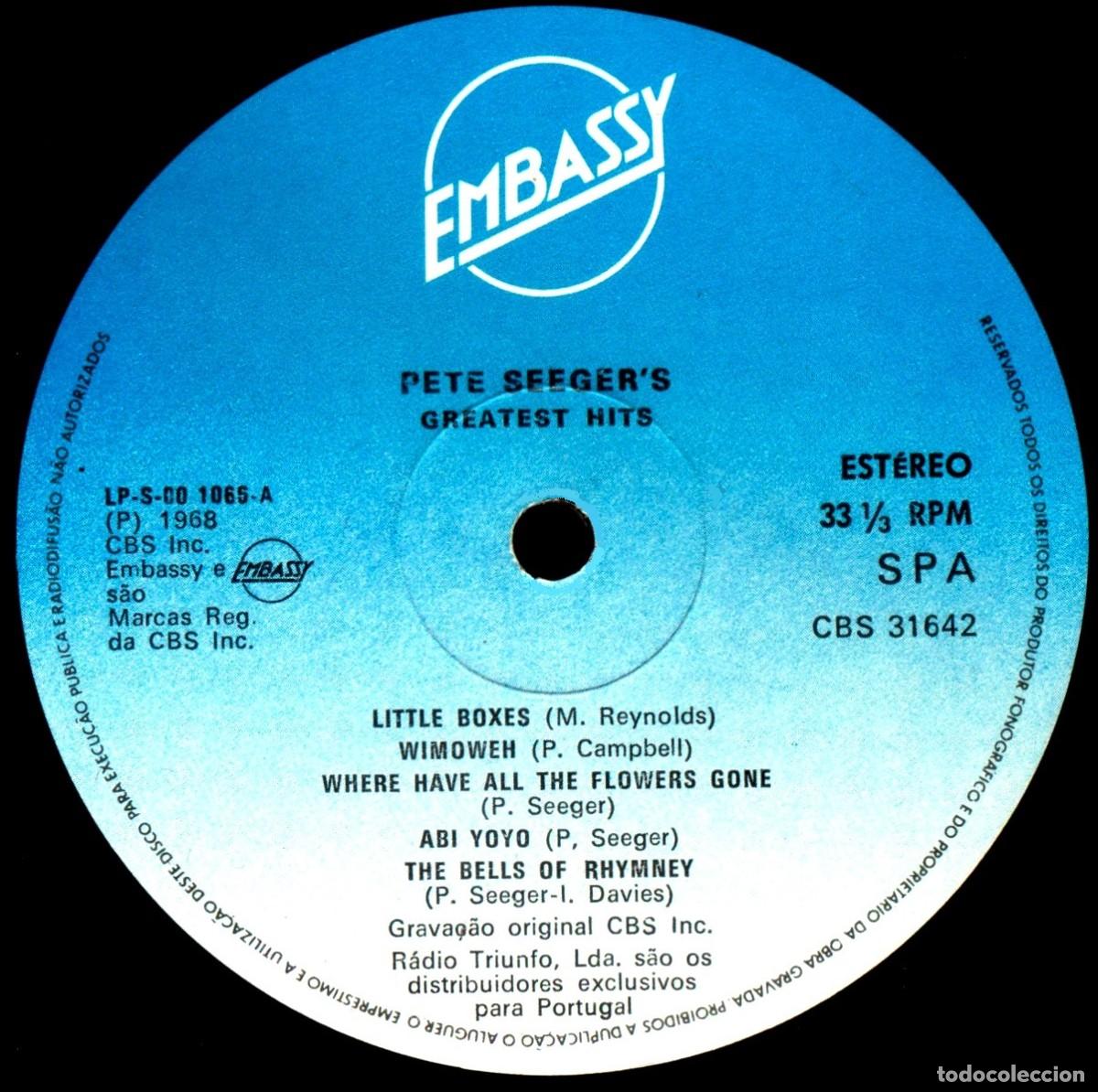 Discos de vinilo: �V619 - [LP VINILO]. PETE SEEGER. GREATEST HITS. RECOPILATORIO. - Foto 4