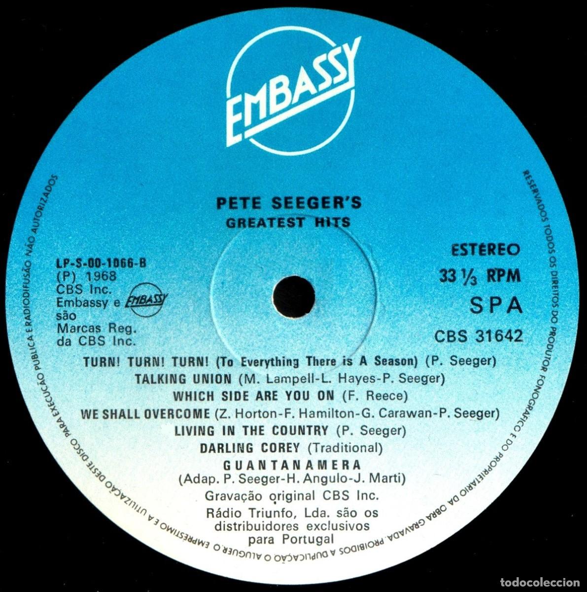 Discos de vinilo: �V619 - [LP VINILO]. PETE SEEGER. GREATEST HITS. RECOPILATORIO. - Foto 5