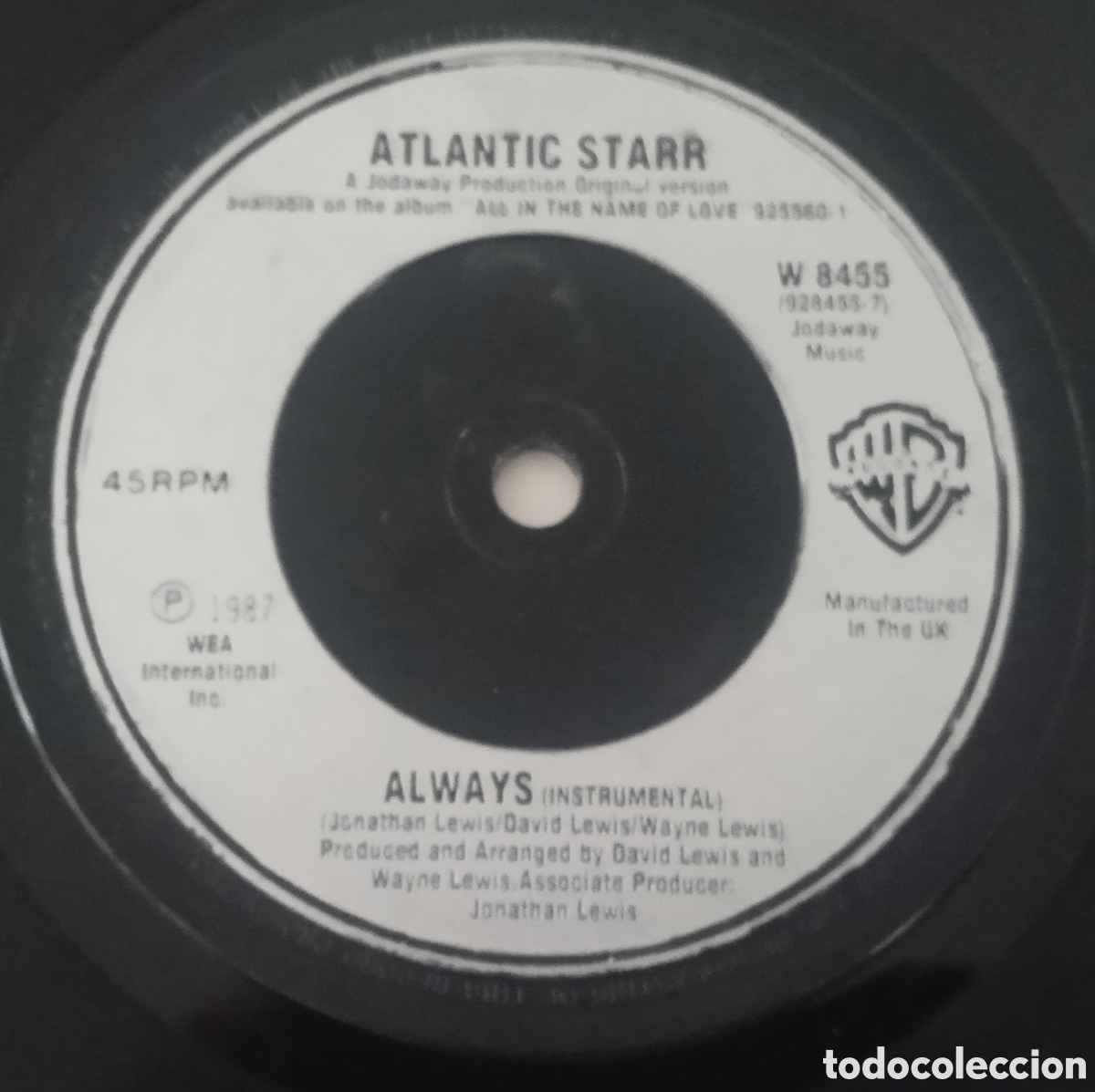 Discos de vinilo: ATLANTIC STARR - Always (1987) single - Foto 2