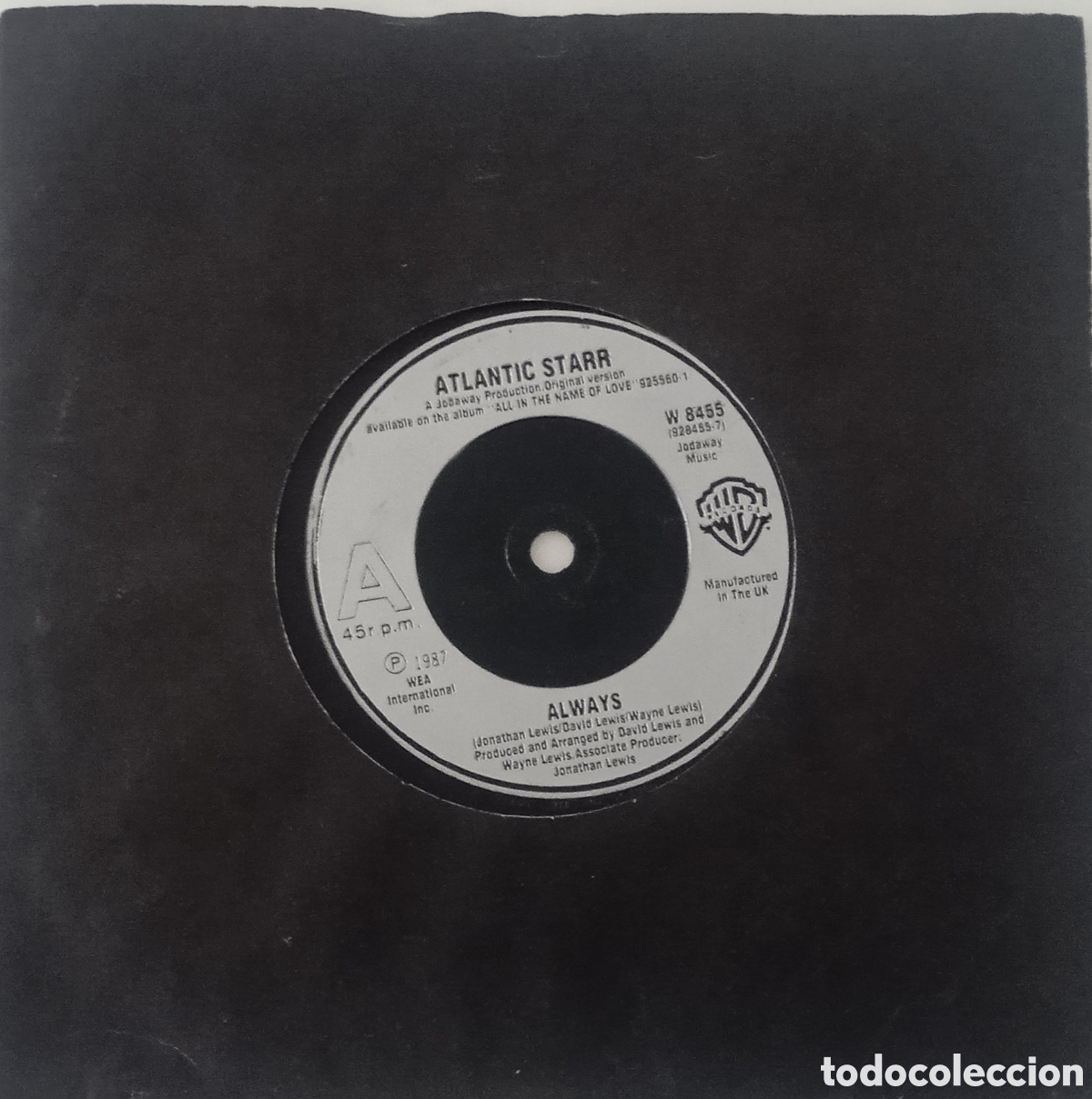 Discos de vinilo: ATLANTIC STARR - Always (1987) single - Foto 5