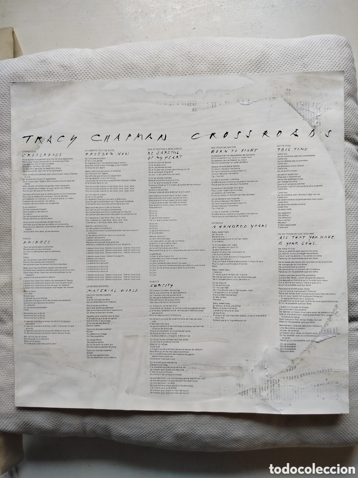 Discos de vinilo: Defectuoso Tracy Chapman LP - Foto 5