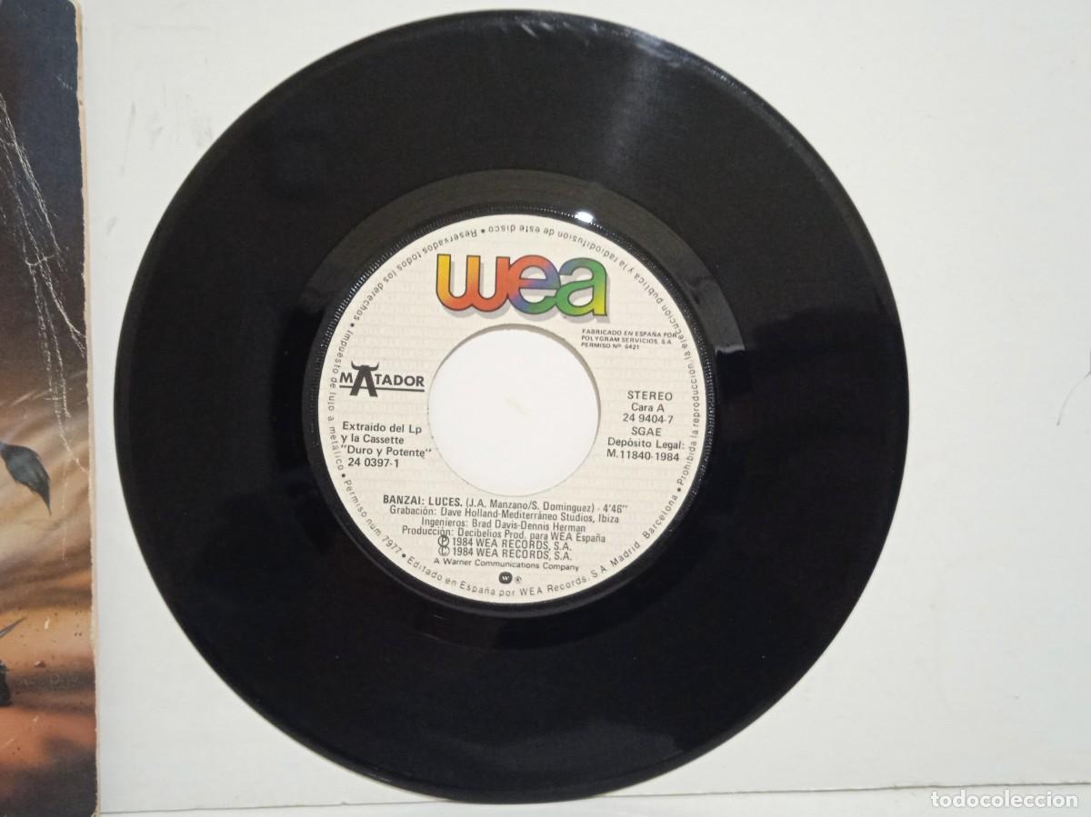 Discos de vinilo: Banzai - Luces / Traicion - Single - 1984 - Foto 3