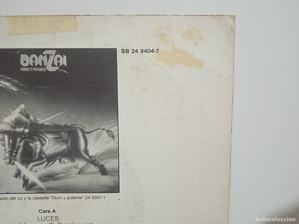 Discos de vinilo: Banzai - Luces / Traicion - Single - 1984 - Foto 12