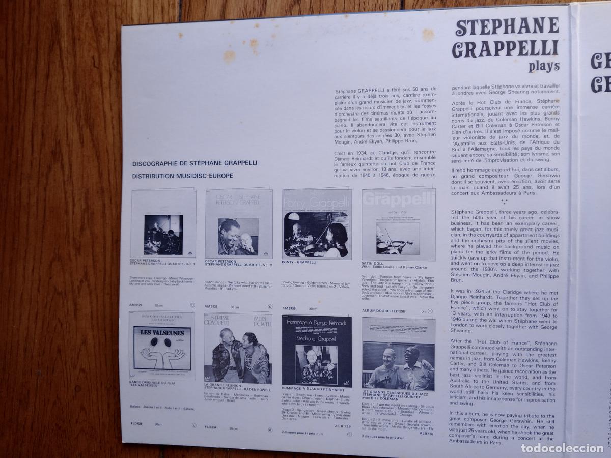 Discos de vinilo: Stephane Grappelli plays George Gershwin - Foto 2