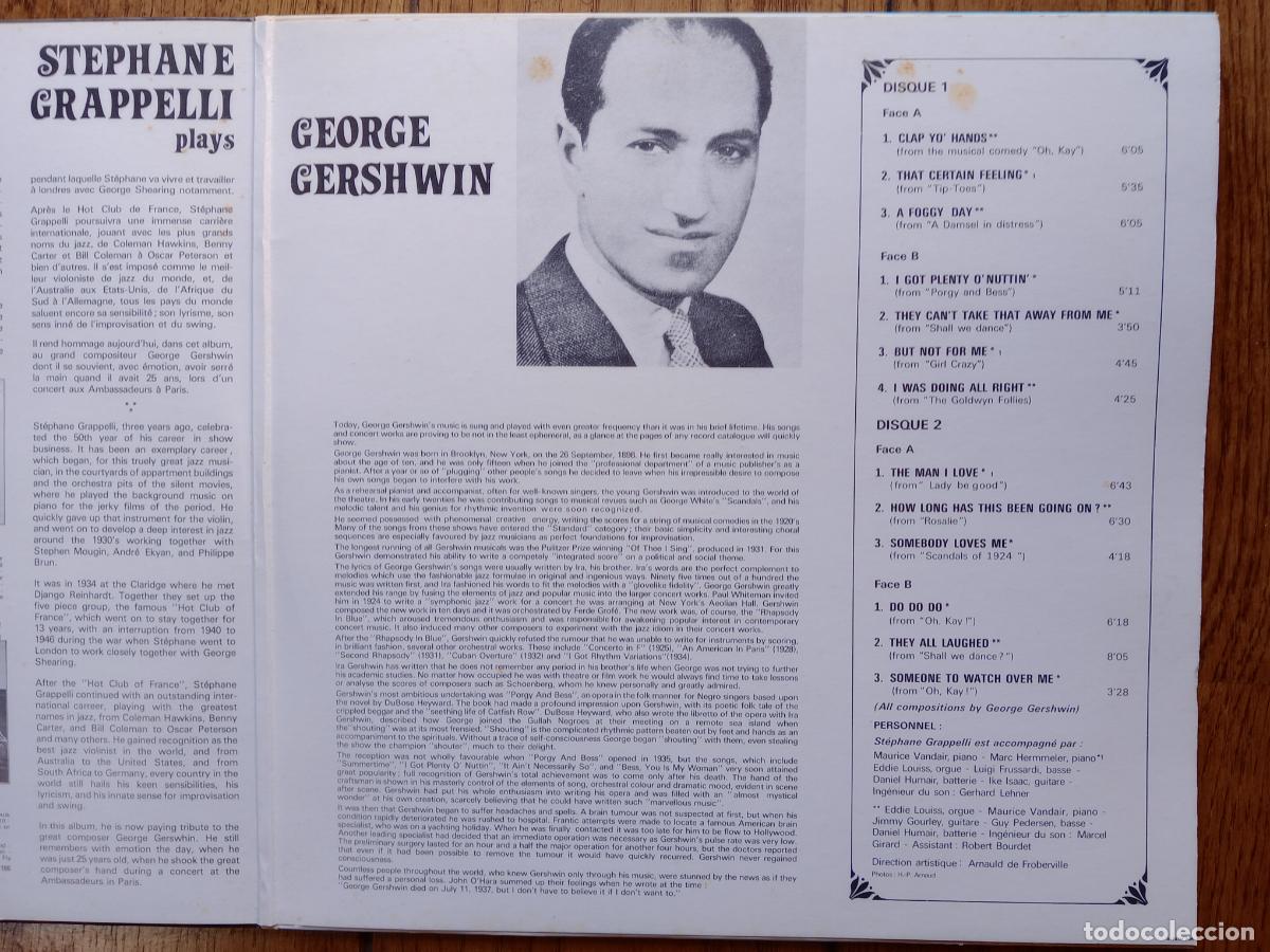 Discos de vinilo: Stephane Grappelli plays George Gershwin - Foto 3