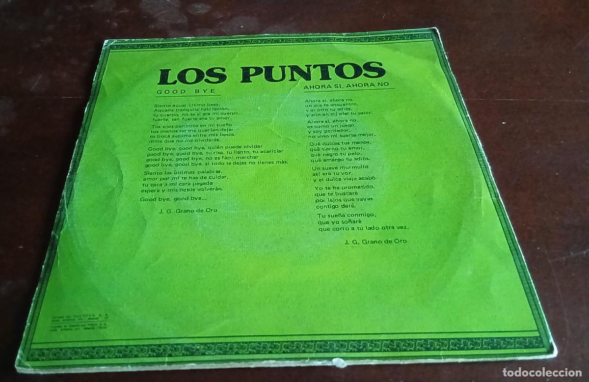 Discos de vinilo: LOS PUNTOS - GOOD BYE - SINGLE - 1973 - Foto 2