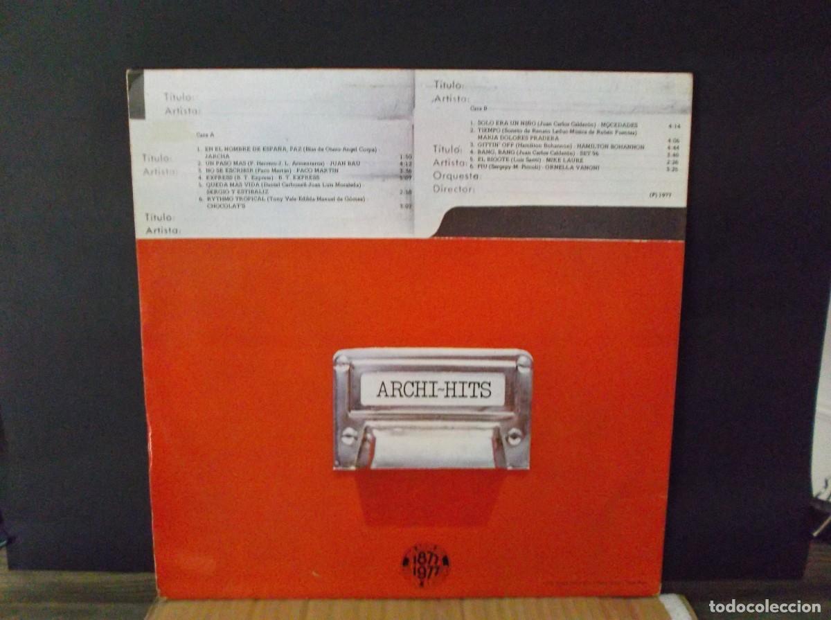 Discos de vinilo: ARCHI - HITS -1977- VINILO LP. - Foto 3