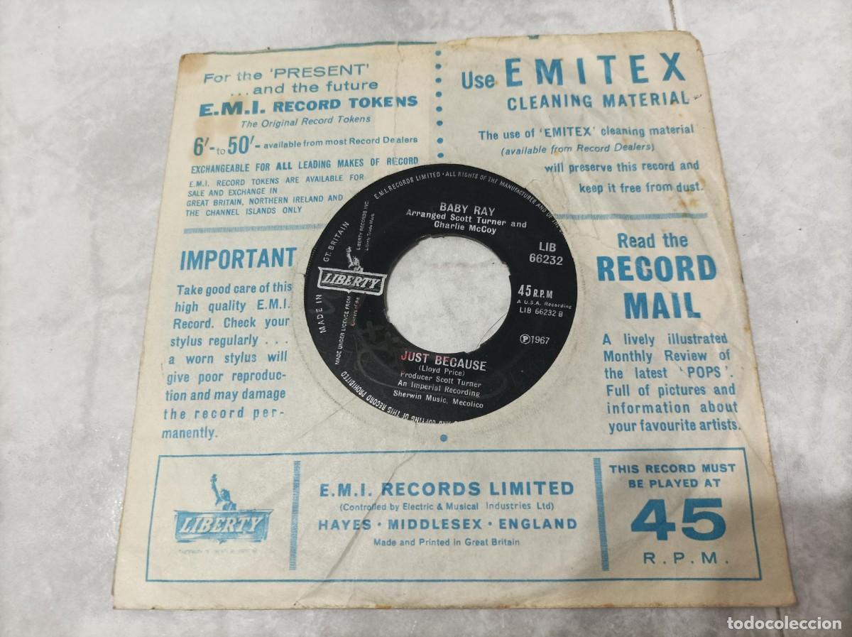 Discos de vinilo: Baby ray single original - Foto 2
