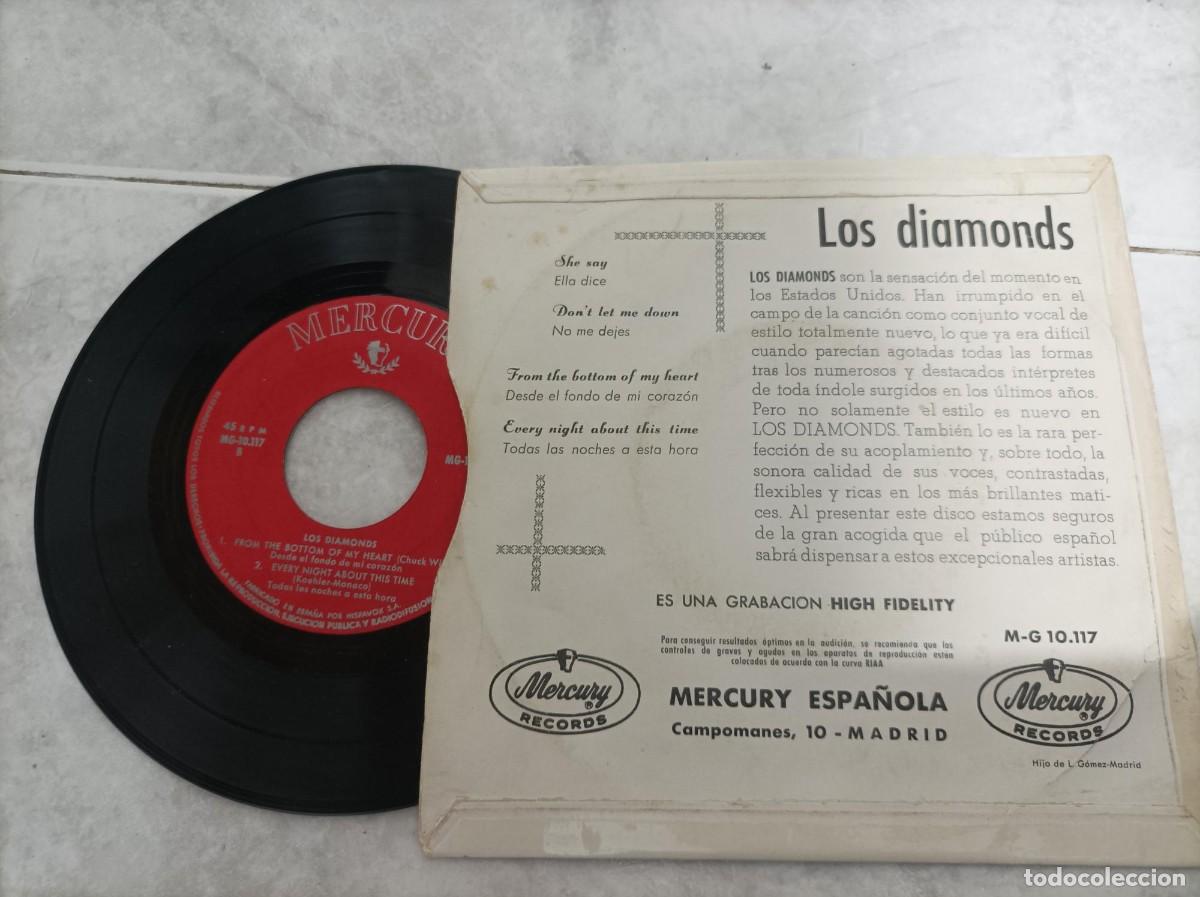 Discos de vinilo: Los Diamonds ep original - Foto 2
