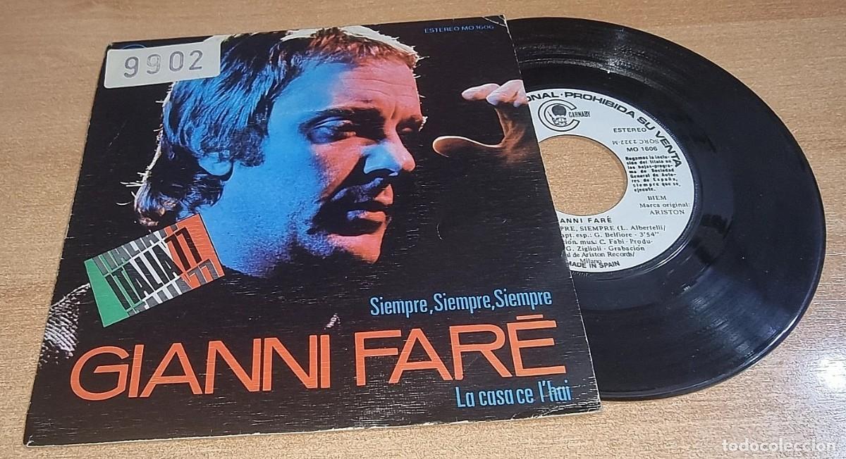 Dischi in vinile: GIANNI FAR&Eacute; Siempre siempre CANTADO EN ESPA&Ntilde;OL 7&rdquo; SINGLE VINILO PROMO DEL A&Ntilde;O 1976 CONTIENE 2 TEMAS