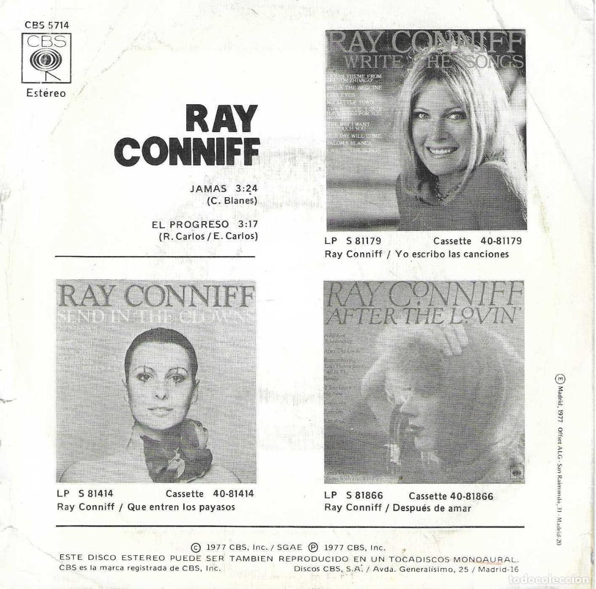 Discos de vinilo: RAY CONNIFF - JAMAS - DISCOS CBS - 1977 - Foto 4