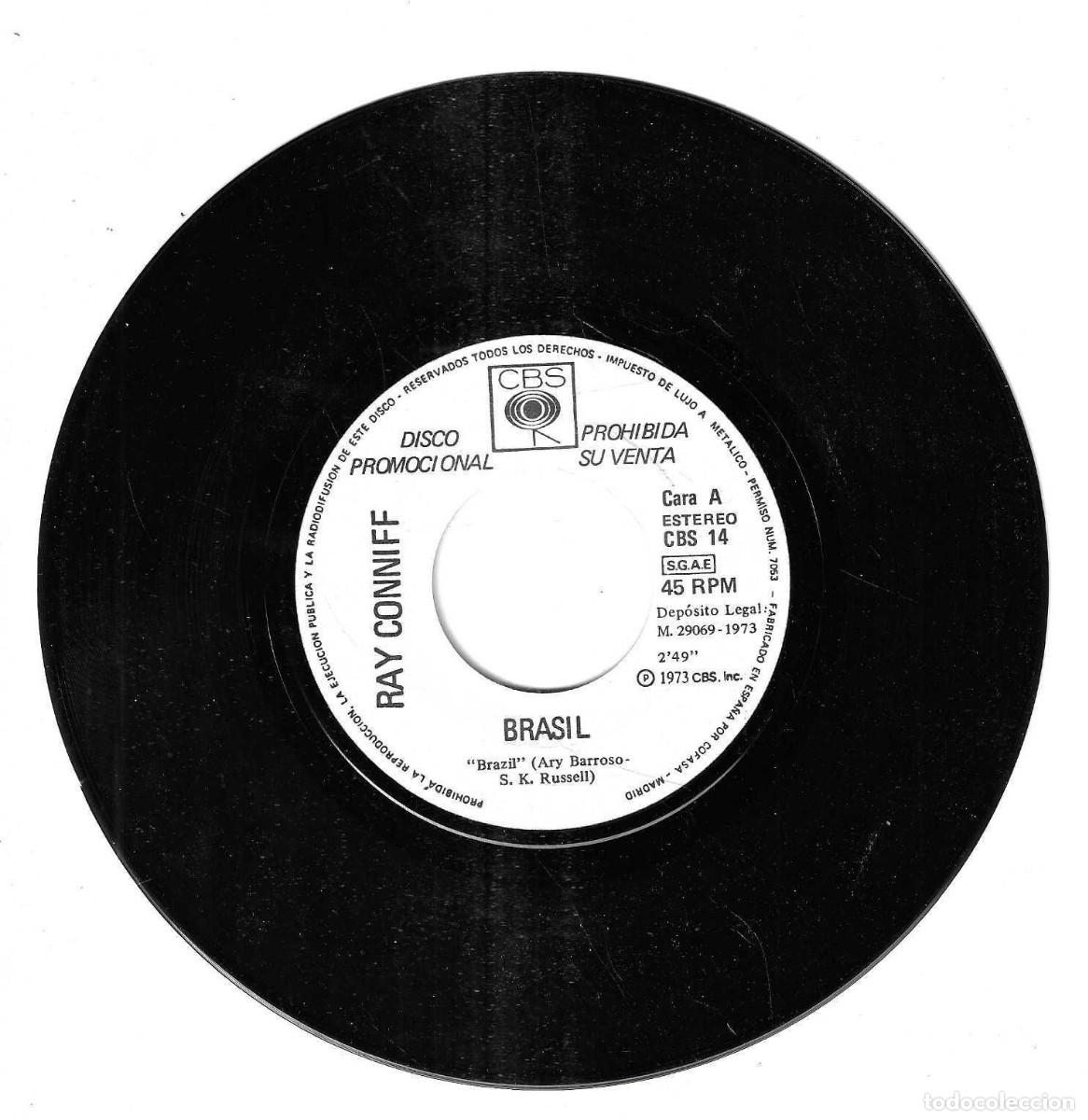 Discos de vinilo: RAY CONNIFF - BRASIL / EL LAGO DE LOS CISNES - DISCOS CBS - 1973 - Foto 2