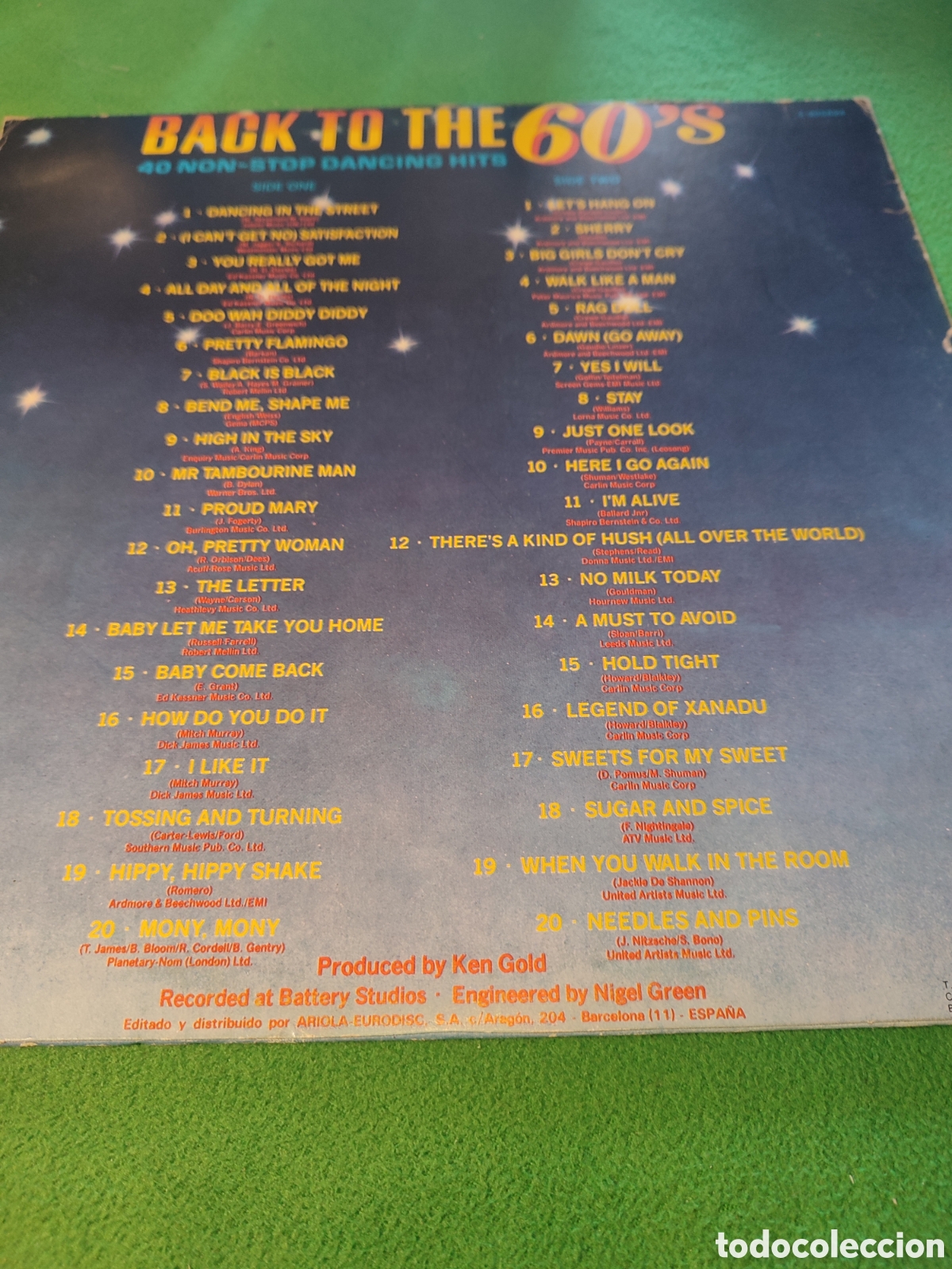 Discos de vinilo: Back to The 60s - 40 non-stop dancing hits - Foto 2