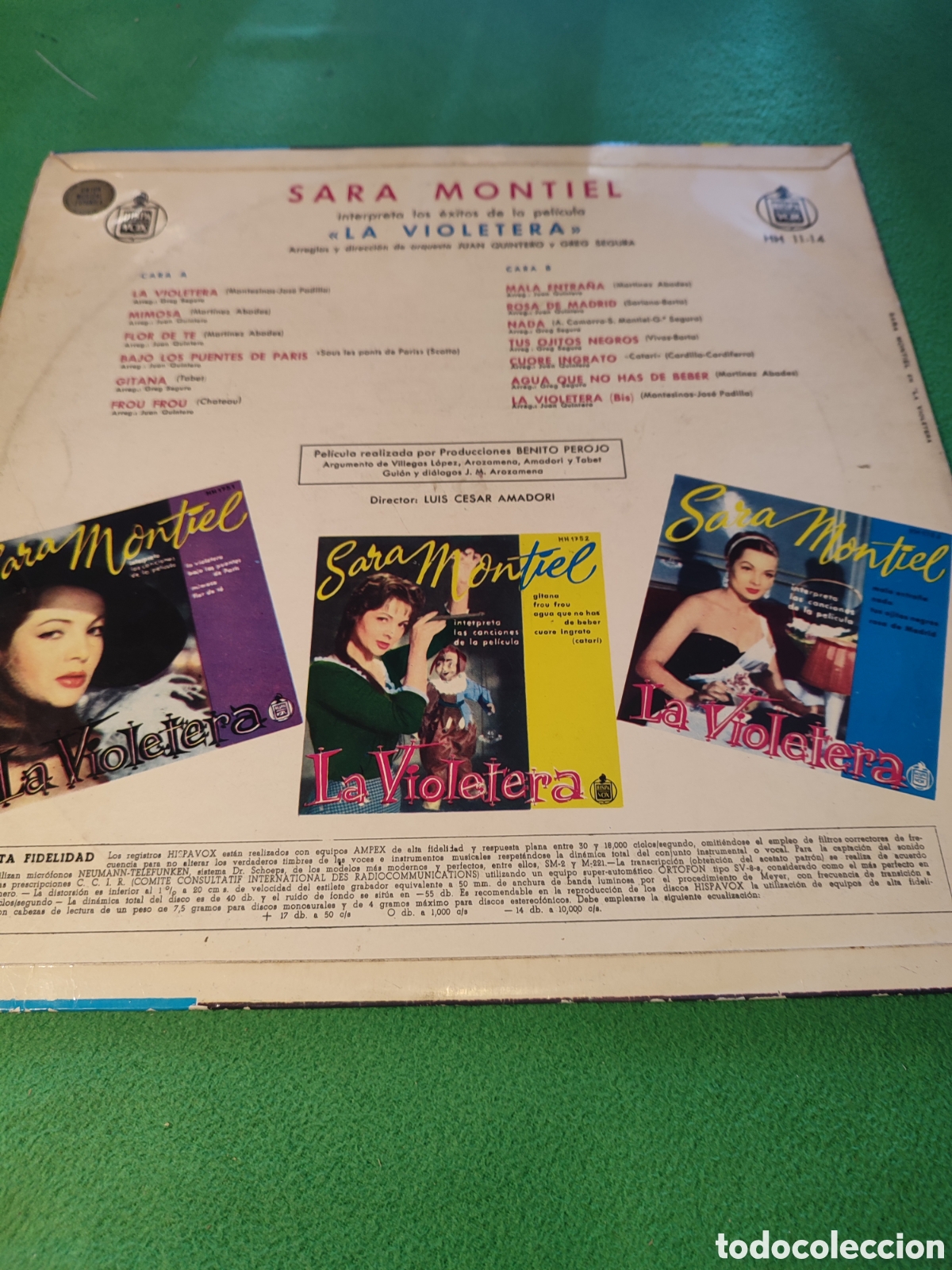 Discos de vinilo: Sara Montiel - La violetera original 1958 - Foto 2