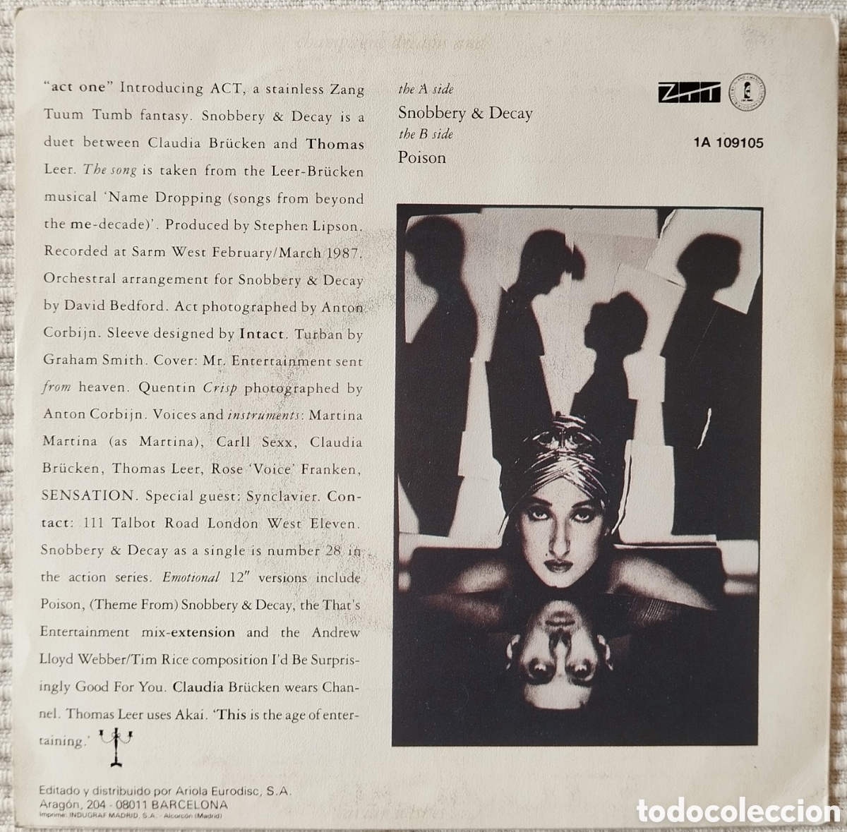 Discos de vinilo: Act - Snobbery & Decay - single - Foto 2