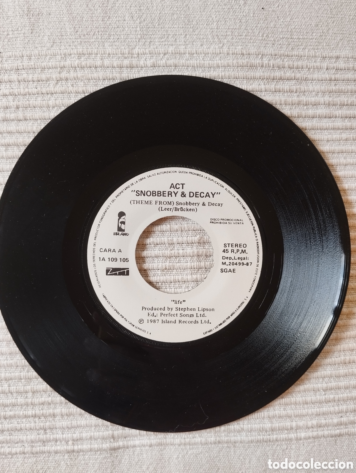 Discos de vinilo: Act - Snobbery & Decay - single - Foto 4