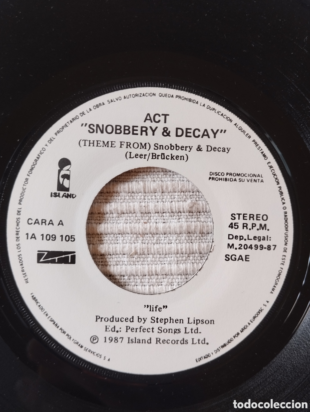 Discos de vinilo: Act - Snobbery & Decay - single - Foto 5