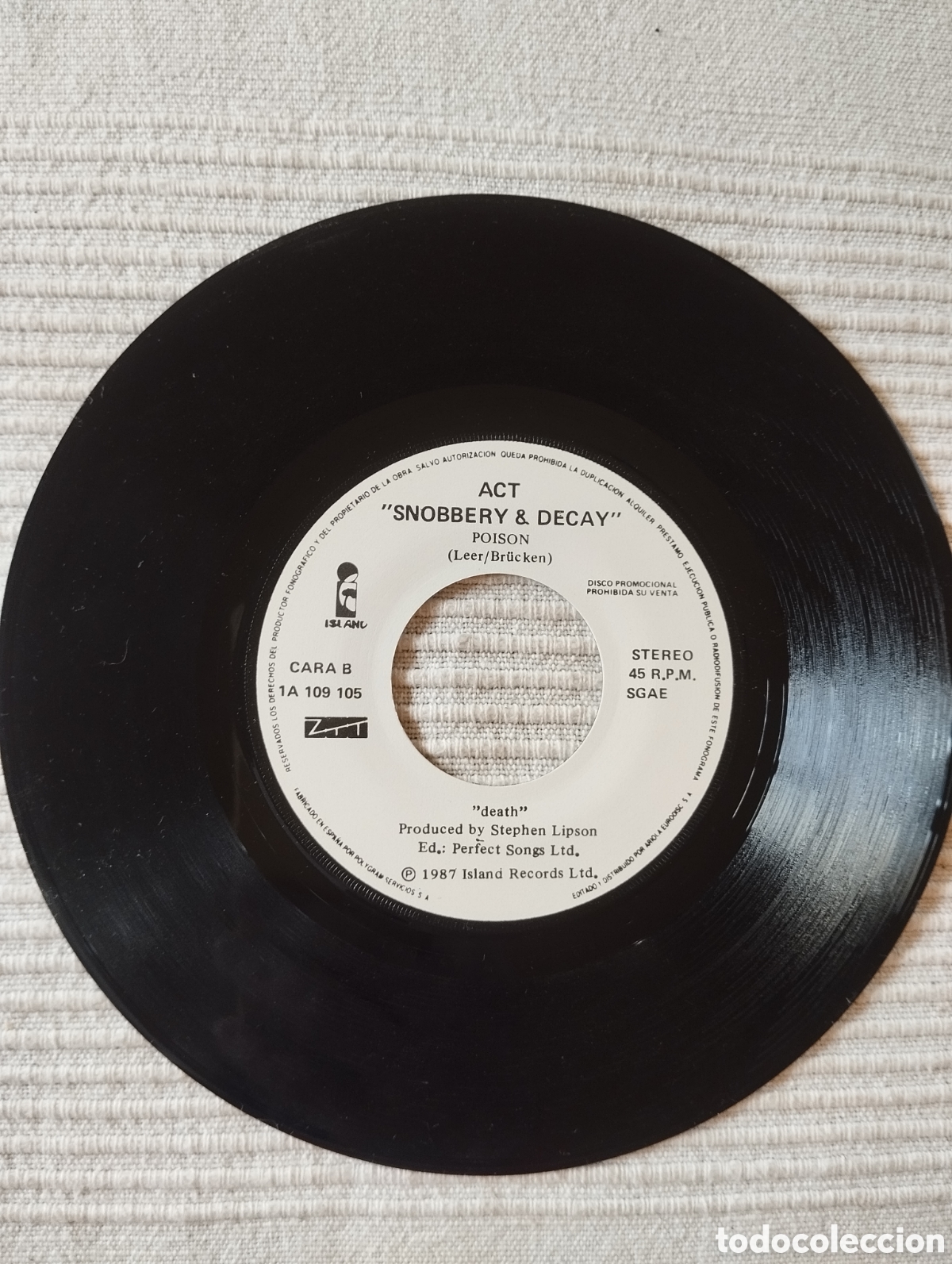 Discos de vinilo: Act - Snobbery & Decay - single - Foto 6