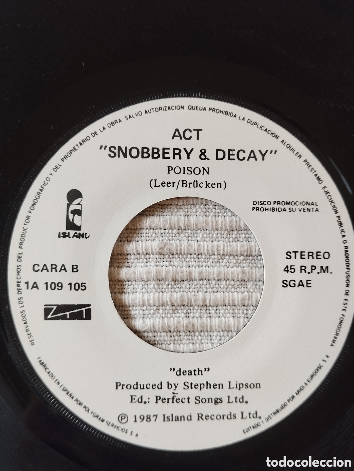 Discos de vinilo: Act - Snobbery & Decay - single - Foto 7