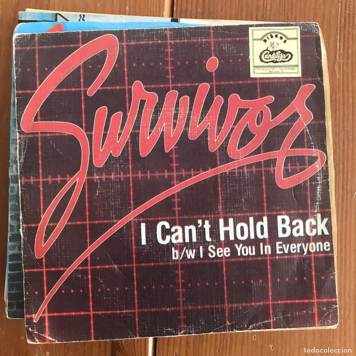 Discos de vinilo: SURVIVOR - I CANT HOLD BACK - SINGLE EPIC 1984 - Foto 1