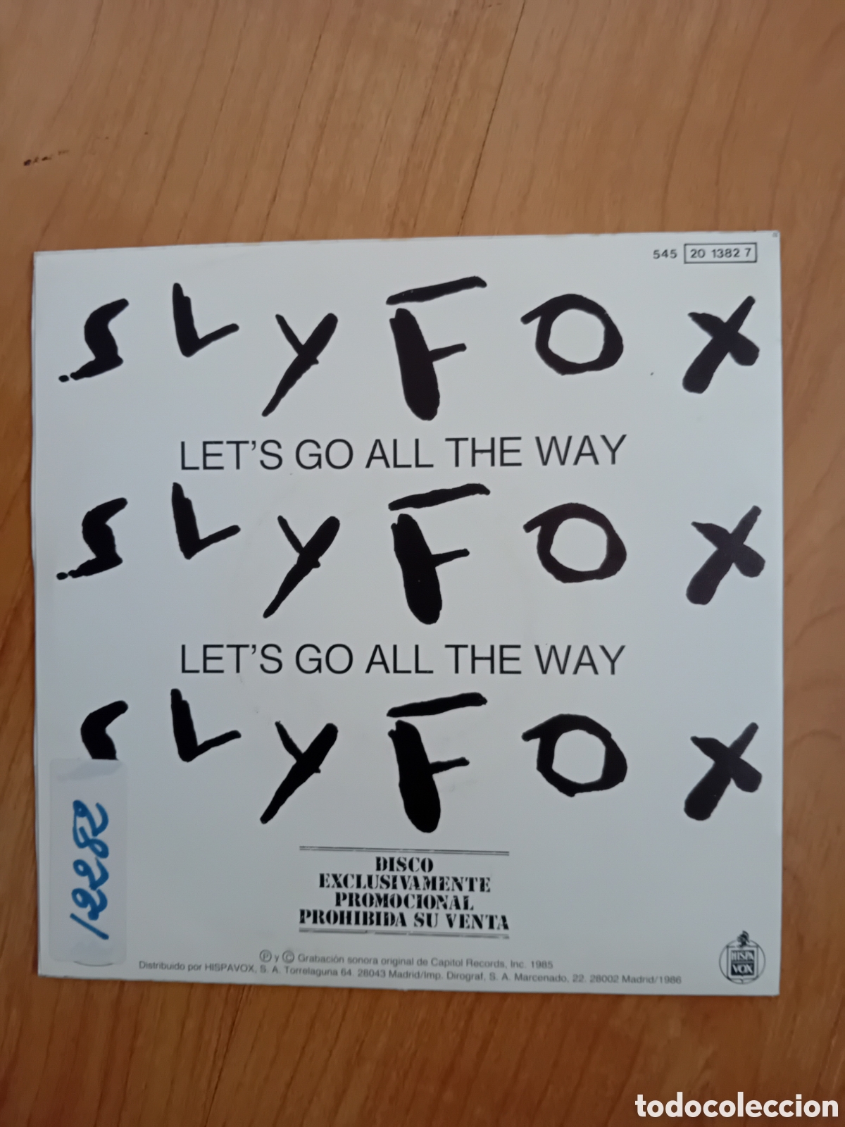 Discos de vinilo: SLY FOX. LETS GO ALL THE WAY - Foto 2