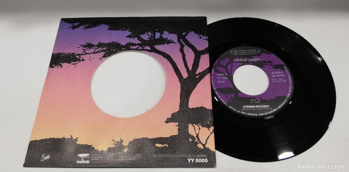 Discos de vinilo: SCO104-Michael Damian / Blue Future - Rock On (7&rdquo;, Single) - Foto 2