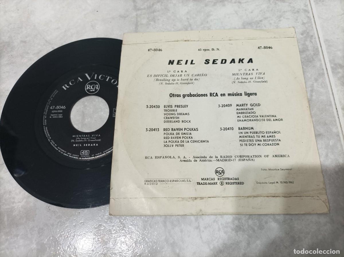 Discos de vinilo: Neil Sedaka single -raro- - Foto 2