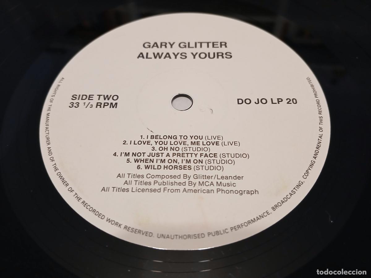 Discos de vinilo: Gary Glitter -Always yours- (1985) LP disco vinilo - Foto 3