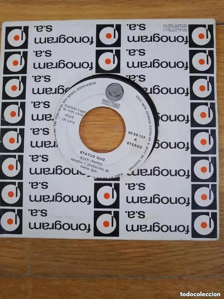 Discos de vinilo: STATUS QUO - RAIN (SG) 1976 - Foto 1