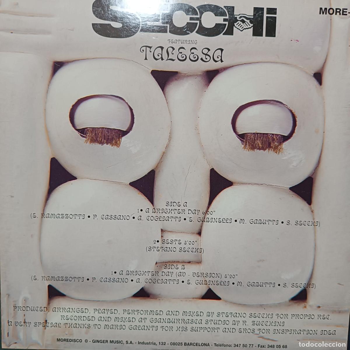 Discos de vinilo: STEFANO SECCHI ft TALEESA - A Brighter Day 12&rdquo;MAXI SPAIN - Foto 2