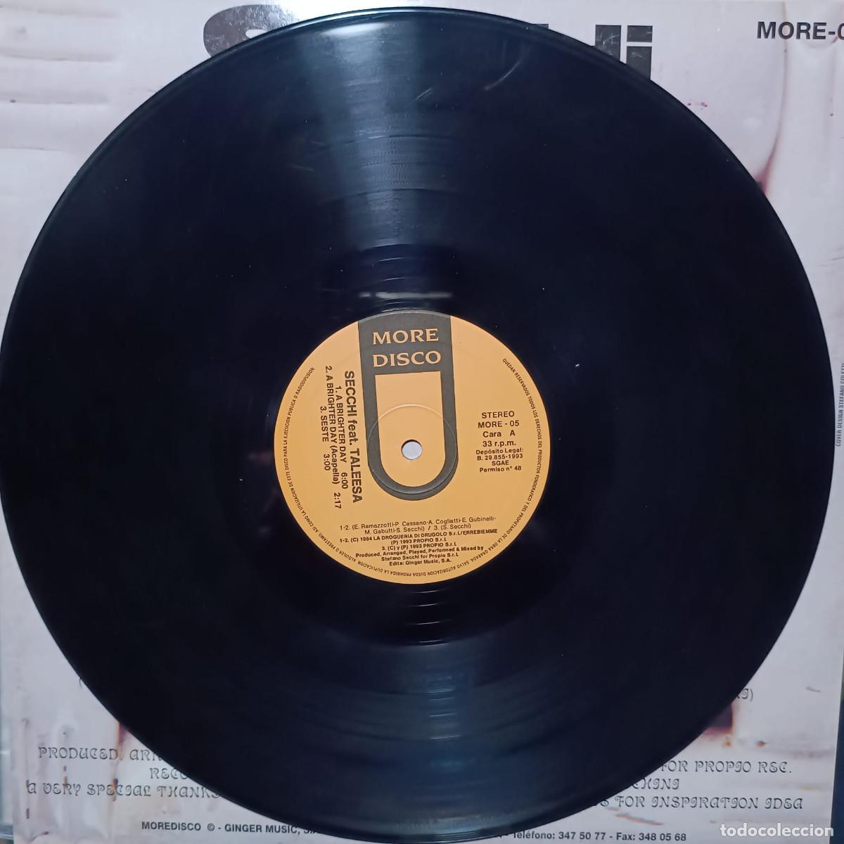 Discos de vinilo: STEFANO SECCHI ft TALEESA - A Brighter Day 12&rdquo;MAXI SPAIN - Foto 3