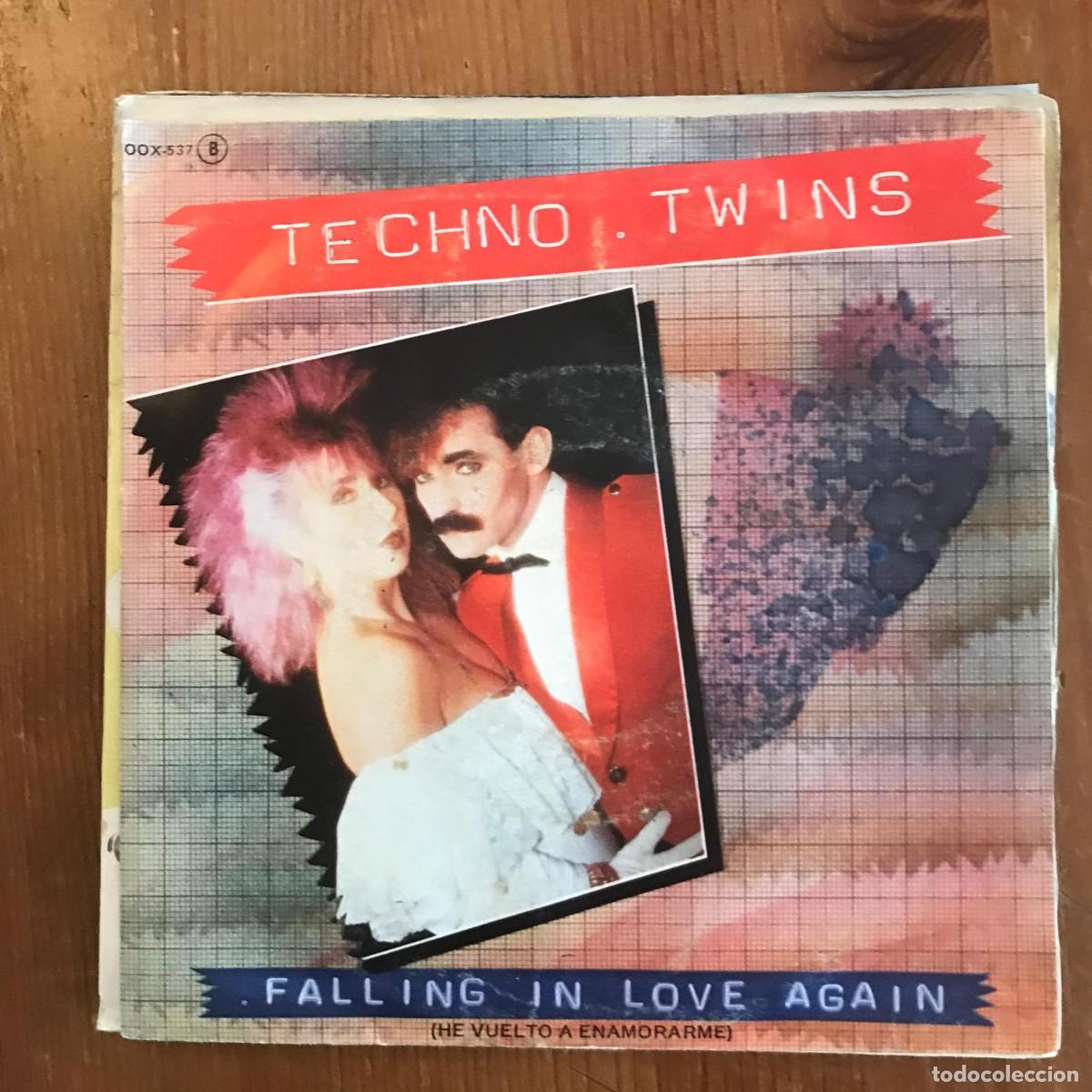 Discos de vinilo: TECHNO TWINS - FALLING IN LOVE AGAIN - SINGLE PRT 1982 - Foto 1