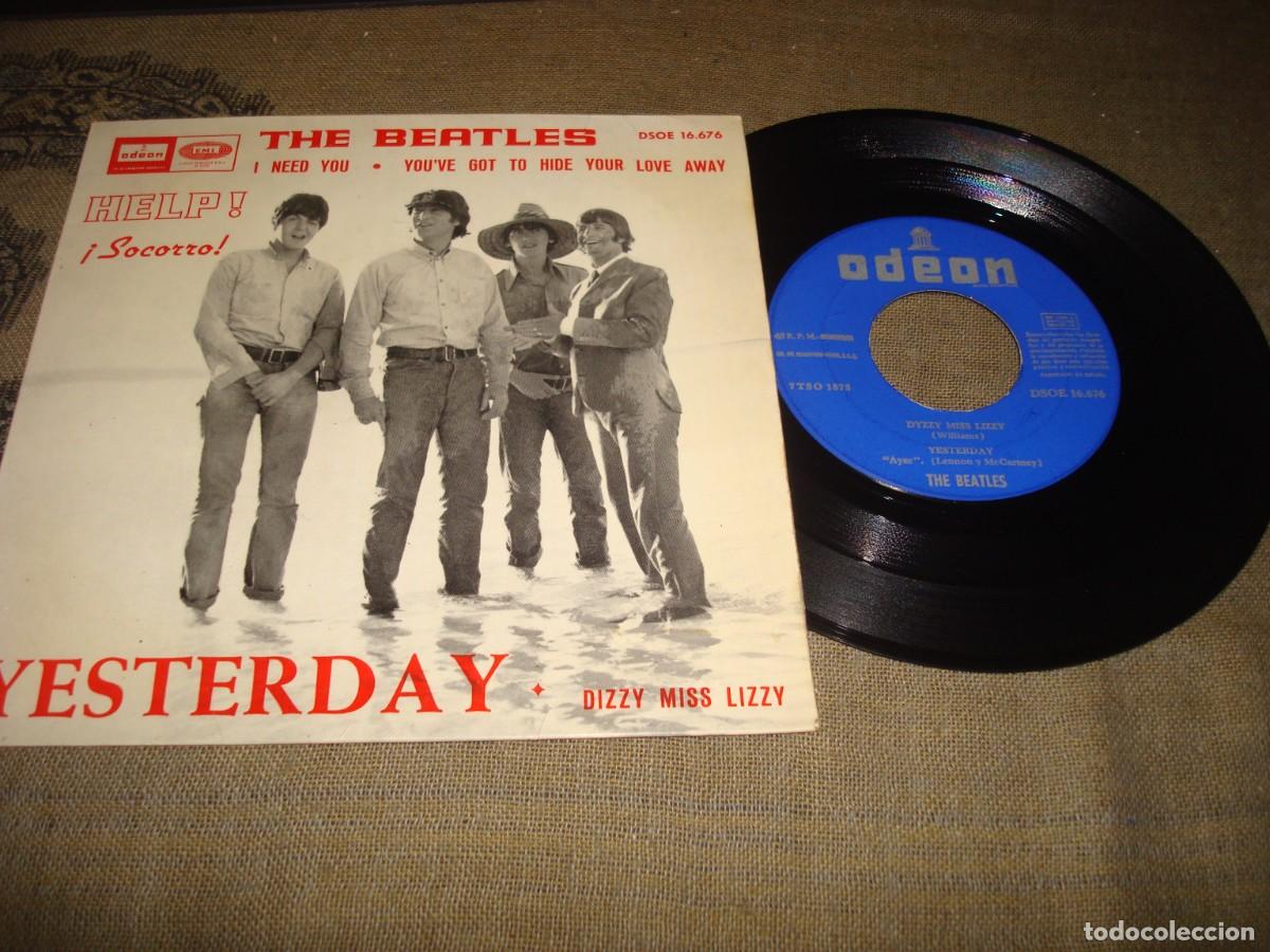 Discos de vinilo: THE BEATLES. HELP &iexcl; YESTERDAY. EP. ODEON, 1965. SPAIN(#) - Foto 1