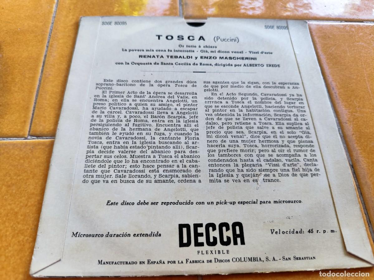 Discos de vinilo: TOSCA / PUCCINI / CJA 371 / DECCA - Foto 3