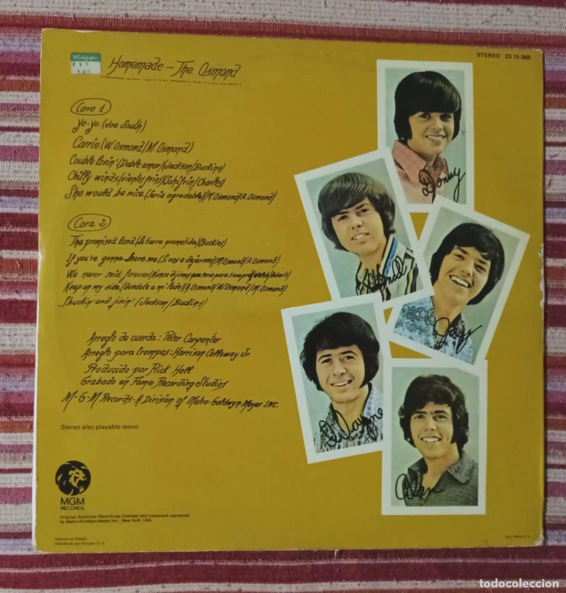 Discos de vinilo: THE OSMONDS - HOMEMADE - LP. - Foto 2