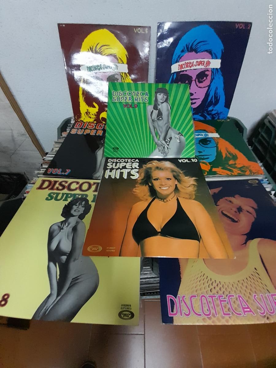 Disques de vinyle: DISCOTECA SUPER HITS (Autores y Temas En Fotos) Temas encadenados a&ntilde;o 1975 Lote 8 Lps NUEVOS A ESTRE