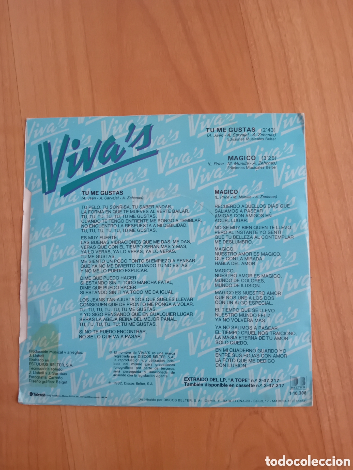 Discos de vinilo: VIVAS. TU ME GUSTAS. - Foto 2