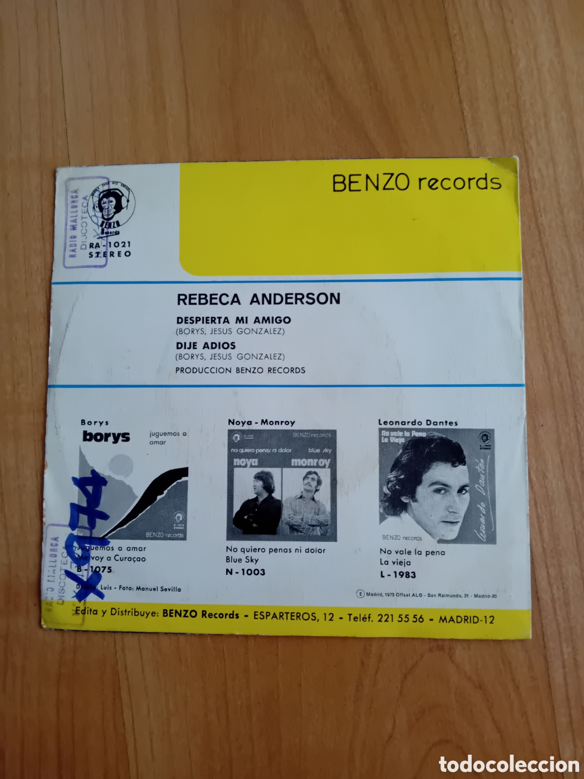 Discos de vinilo: REBECA ANDERSON. DESPIERTA MI AMIGO - Foto 2