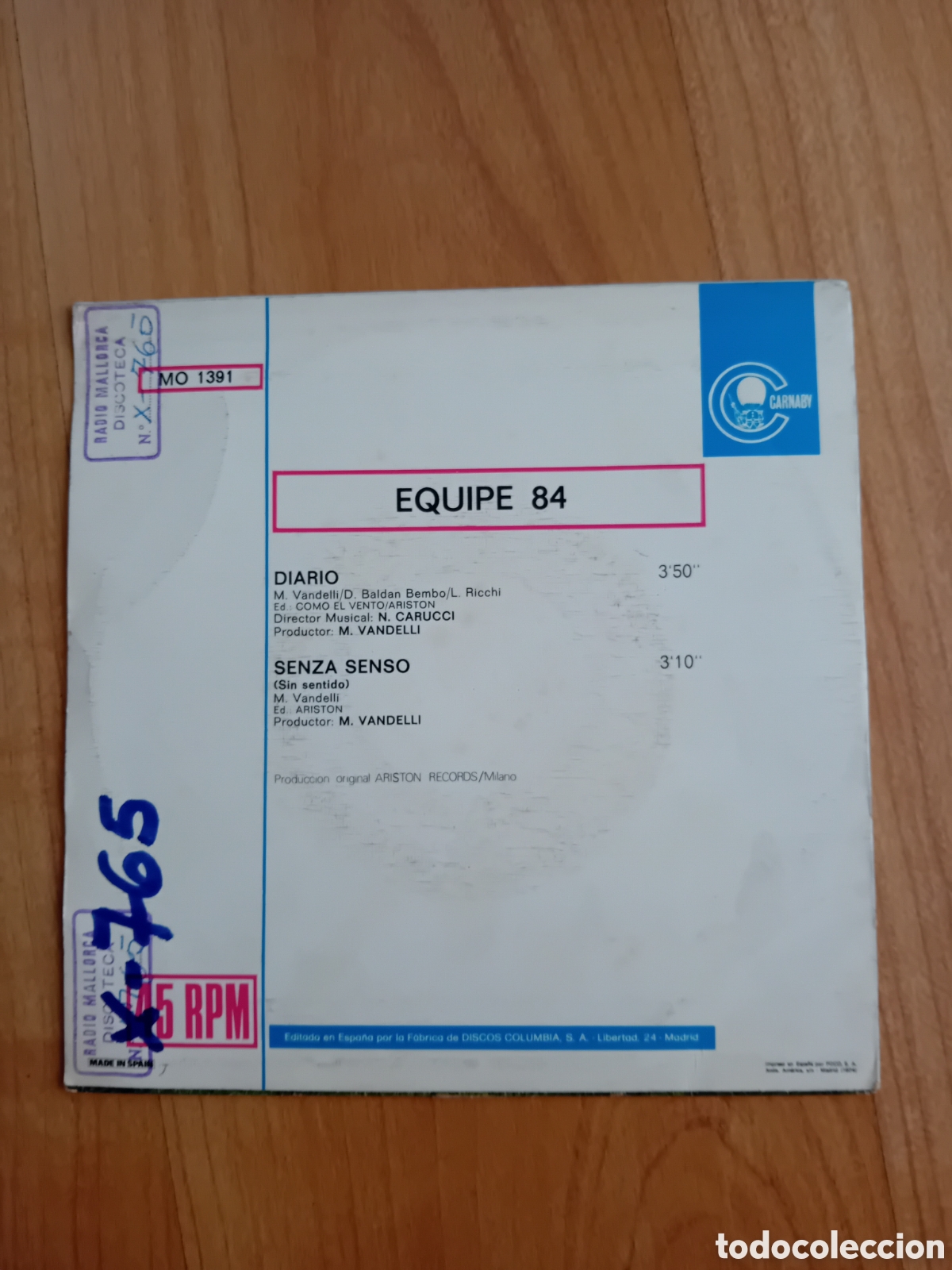 Discos de vinilo: EQUIPE 84. DIARIO. SENZA SENSO - Foto 2