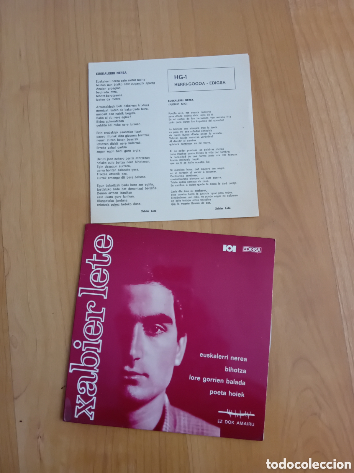 Discos de vinilo: XABIER LETE. EUSKALERRI NEREA - Foto 1