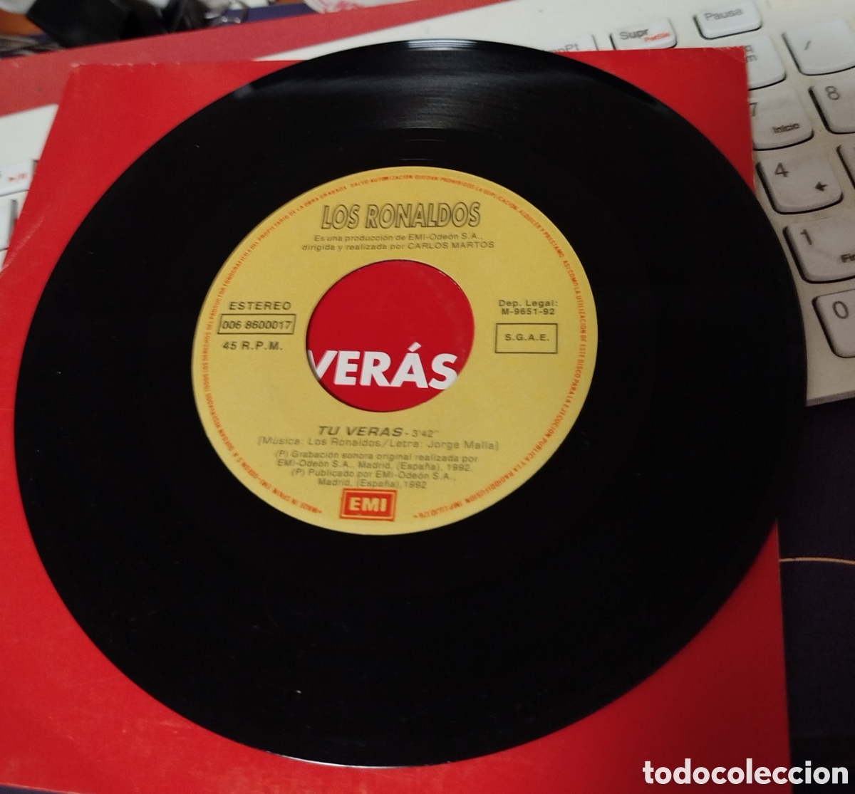 Discos de vinilo: Los ronaldos - T&uacute; veras - Foto 2