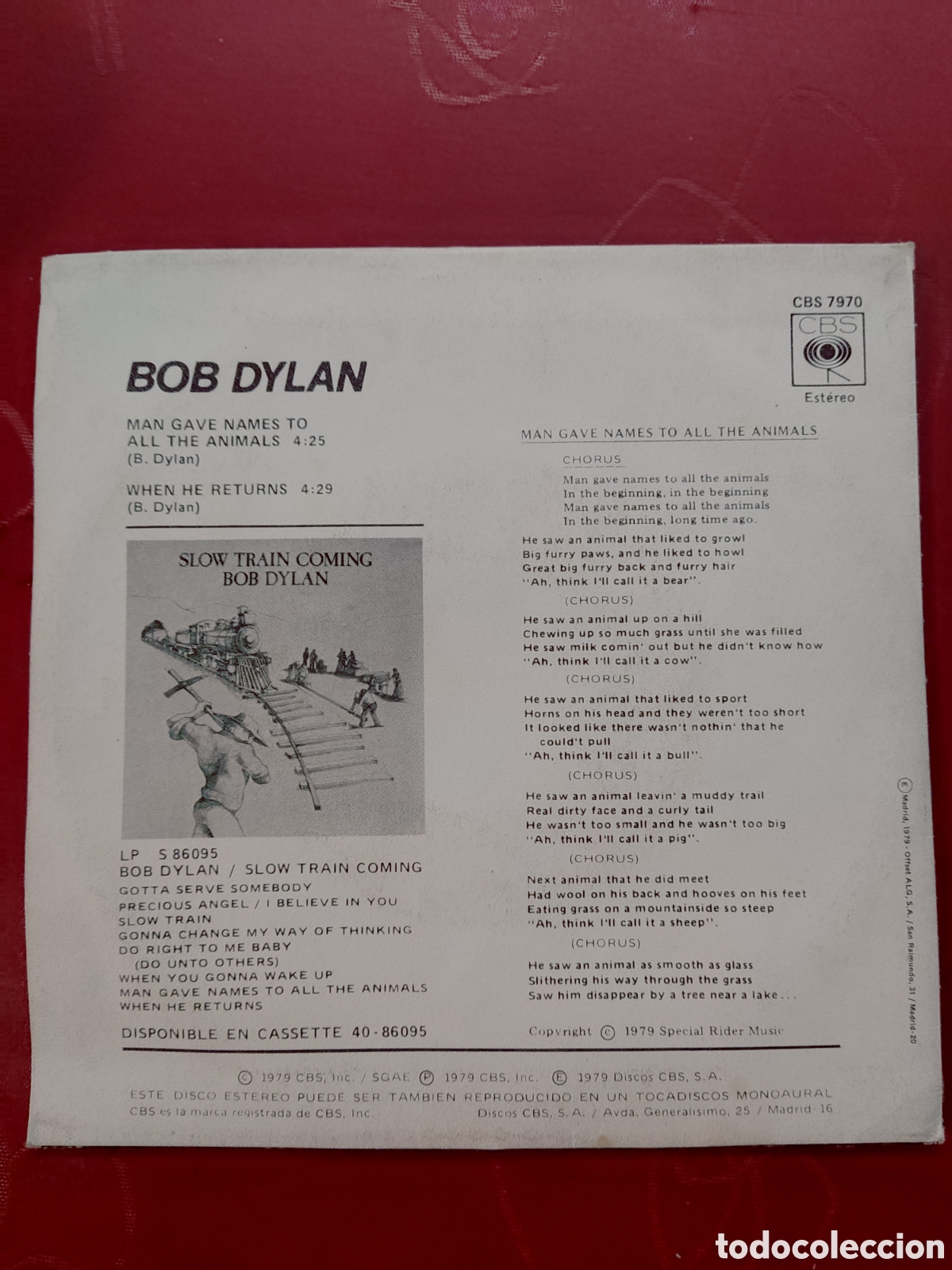 Discos de vinilo: Bob Dylan del a&ntilde;o 1979 - Foto 2