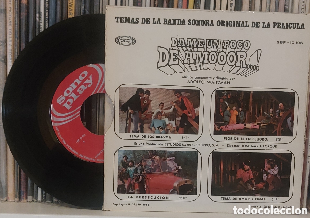 Discos de vinilo: LOS BRAVOS - DAME UN POCO DE AMOR - Foto 2